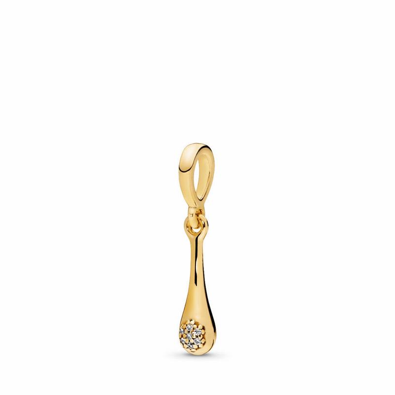 Pandora Australia Shine™ Modern LovePods™ Pendant - 18ct Gold Plated | HEWPNK247